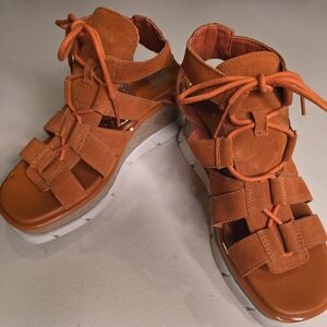 Sorel Women's Orange Platform Sandals